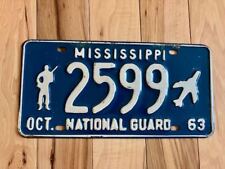 1963 Mississippi National Guard License Plate picture