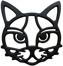 Cat Trivet - Black Cast Iron with feet - Kitchen & Dining Table - 6.5” x 6” NEW  picture