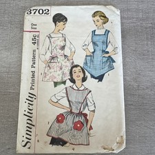Vintage Simplicity 3702 Aprons Sewing Pattern Complete Uncut picture