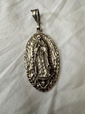 Large sterling Lady Guadalupe pendent picture