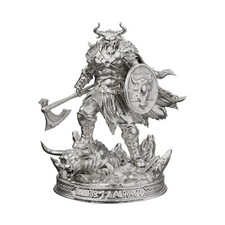 Viking Shieldbearer Statue Solid .999 Fine Silver Made to Order 3-12 oz t picture
