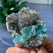 92G Natural green Cube Fluorite Mineral Crystal Specimen/China picture