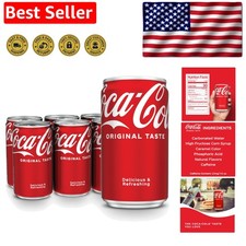 Pack of 6 Coca-Cola Mini Cans, 7.5 Fl Oz - Perfect for Parties & Gatherings picture