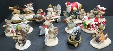 11 Different  Fitz & Floyd Charming Tails Figurines Christmas Santa Holiday IOB picture