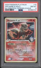 2009 Pokemon Platinum Supreme Victors 15 Arcanine G Holo League Crosshatch PSA 8 picture