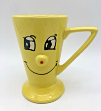 Vintage Silly Anthropomorphic 3D Nose Face Pedestal Yellow Mug (Collectable) picture