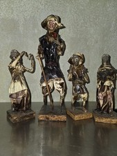 FOUR Vintage Mexican Paper Mache Farmers Village People Folk Art Figurines picture