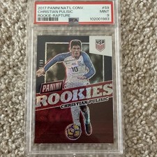 2017 PANINI NAT CONVENTION RCRAPTURE CHRISTIAN PULISIC /99 PSA 9 CAPTAIN AMERICA picture