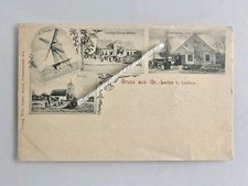 Postcard greeting from Groß Leine near Lübben Brandenburg multi-picture card used circa 1900 picture