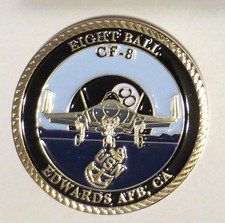 F-35C FLT TEST SQUADRON 461st DEADLY JESTERS CF-8 AKA EIGHT BALL CHALLENGE COIN picture