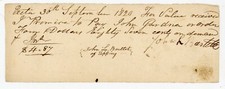 19th Century Signed Receipt John R. Bartlett Epping Exeter NH New Hampshire 1820 picture