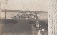 1909 RPPC Hazel A Steamboat Reeds Lake MI Shipwreck Worlds Fair Electric Launch picture