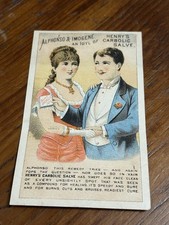 FOLDING Trade Card Henry's Carbolic Salve New York  Quack Medicine-1G picture