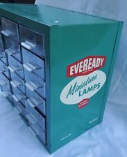 VINTAGE EVEREADY MINIATURE LAMPS STORE COUNTER TOP METAL DISPLAY PRICED TO SELL picture