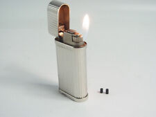 Cartier Gas Lighter Silver Godron Platinum Finish w/2p flint All Working picture