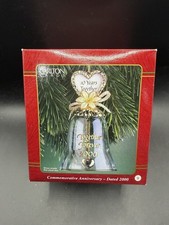 Carlton Cards Heirloom Ornament 2000 Commemorative Anniversary Glass Bell Box picture