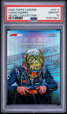 Topps 2025 Topps Chrome F1 Helmet Collection HC-4 Lando Norris PSA 10 GEM MINT picture