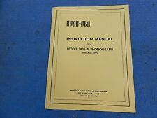 Rock-ola 1436-A Instruction Manual # 17302 - original from Patent Lawyer files picture