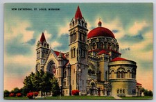 Vintage Postcard MO St Louis Cathedral Street View -3397 picture