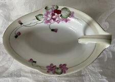 Vintage Nippon Handled Small Bowl 7” Hand Painted Florals picture