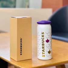 Starbucks 13oz White Purple Dragon Scale Stainless Steel Travel Tumbler Gift Cup picture
