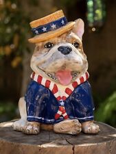 Blue Sky Cookie Jar “I Love A Parade” French Frenchie Bulldog NEW  10.5” picture