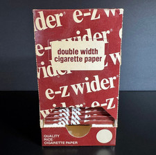 Vintage E-Z Wider Double Width Rolling Papers 25 Pack Display Box w/ 19 Packs picture