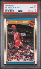 1988 FLEER ALL-STAR #120 MICHAEL JORDAN PSA 8 picture