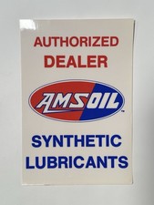 Vintage Amsoil Synthetic Lubricants Authorized Dealer Window Cling Sign 7x10” picture
