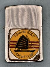 Vintage 1967 Vietnam Tonkin Gulf Yacht Club Emblem Chrome Zippo Lighter picture