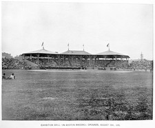 South End Grounds Boston 1895 Vintage Baseball Exhibition Drill Photo Reprint Wa picture
