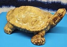 Vintage 1969 Brown Ceramic Turtle 11x8inches 4-1/2inc Tall   picture