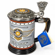 Harley-Davidson Fat Boy Collector Ceramic Beer Stein picture