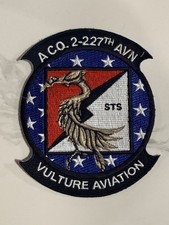 VTG US Army A Co, 2nd Battalion, 227th Aviation Reg “Vulture Aviation” STS Patch picture