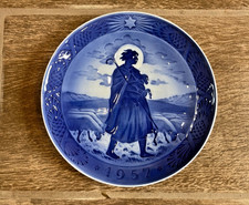 Vintage 1957 Royal Copenhagen Hans H. Hansen The Good Shepherd Plate Signed picture