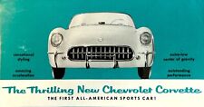 Original 1953 Chevrolet Corvette Brochure Fold Out picture