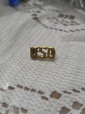 USO United Service Organization Lapel Pin Button Vintage Distressed WWII picture