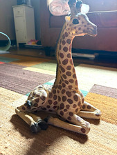 Giraffe Figurine Decor Sculpture - Sitting & Lying Down Spotted Giraffe picture