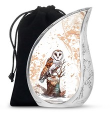 Majestic Barn Owl Decorative Urn For Ashes For Male & Female Adult (10 Inch) picture
