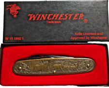 Winchester Model W-15 1992-1 Made In USA  Brass Pocket Knife 3.5