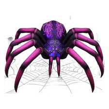 9 FT Long Halloween Inflatables Purple Gradient Spider Outdoor Decorations Blow picture