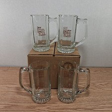 1990s Vintage Schwan’s Ice Cream Glass Mugs Set of 4 NOS New In Box Pristine picture