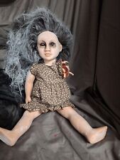 OOAK Altered Creepy Doll 18 In Handmade Halloween Prop picture