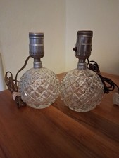 Pair of Vintage Anchor Hocking Depression Glass Lamps  picture