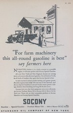1929 SOCONY Standard Oil All-Around Gasoline For Farming Ad #2333 & 2340 picture