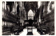 York Minster The Choir Looking East RPPC Vintage Postcard Walter Scott picture