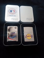 Los Angeles Dodgers Lakers Chrome Zippo Lighters 2000,2003 Mint Sealed  picture
