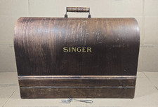 1936 Singer model 28 Hand Crank Sewing Machine Victorian Decal Set BentWood Case picture