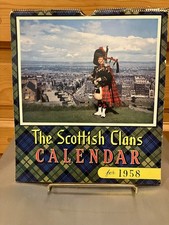 Vintage THE SCOTTISH CLANS CALENDAR 1958 COMPLETE picture