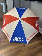 Vintage 1990s Budweiser Bud Light Bud Ice Beach Patio Umbrella Red White Blue 7’ picture